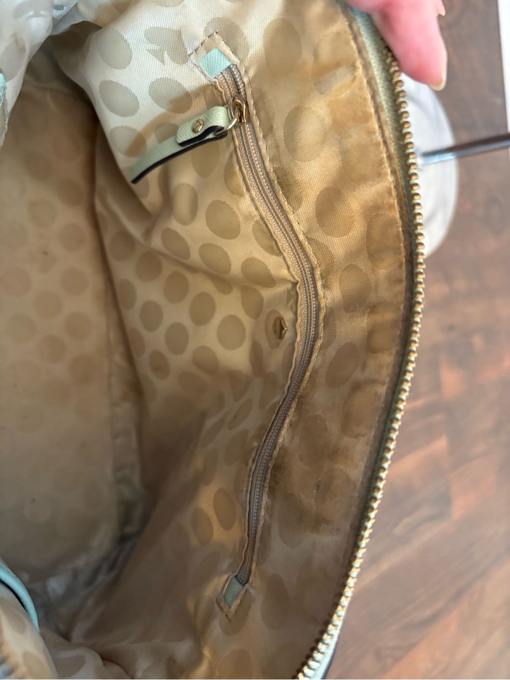 Kate Spade Mint Green Leather Satchel Crossbody Bag - Picture 6 of 6